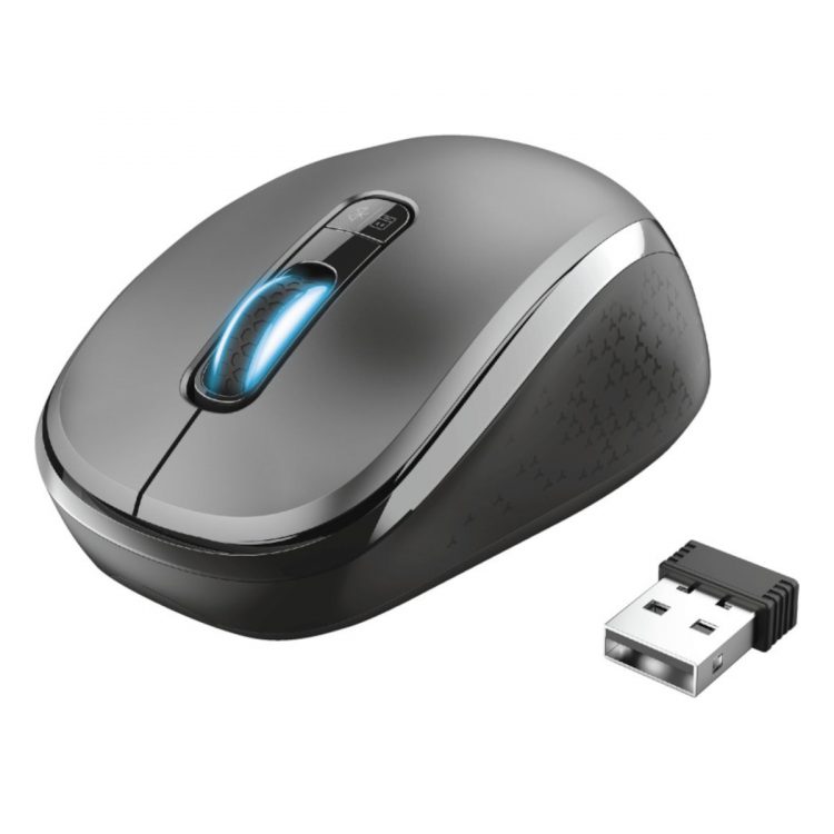 TRUST- Yvi Dual-Mode (BT & RF) Wireless Mouse - Black