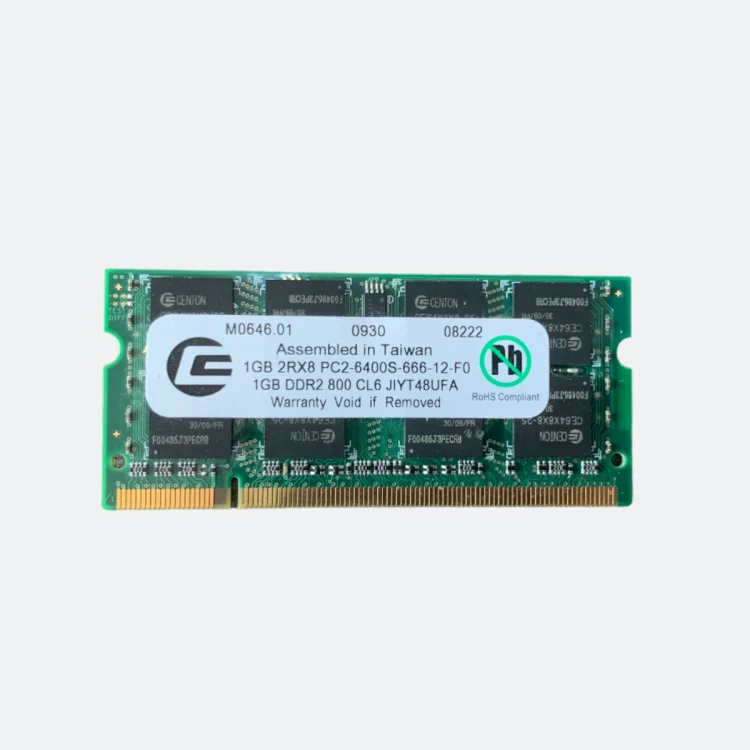 ΜΝΗΜΗ RAM για Laptop 1GB DDR2 800MHz 2RX8 PC2-6400S-666-12-F0 CL6 JIYT48UFA