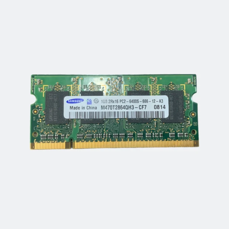 ΜΝΗΜΗ RAM για Laptop Samsung 1GB 2Rx16 PC2-6400S-666-12-A3 M470T2864QH3-CF7