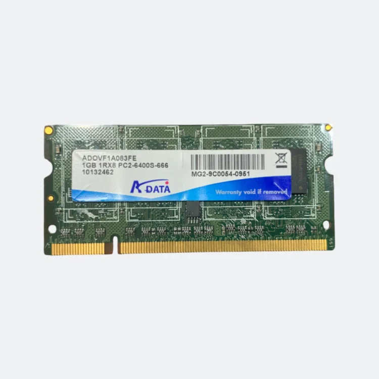 ΜΝΗΜΗ RAM για Laptop Adata 1GB 1Rx8 PC2-6400S-666 10132462 ADOVF1A083FE