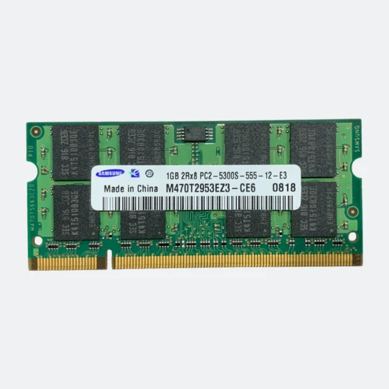 ΜΝΗΜΗ RAM για Laptop Samsung 1GB 2Rx8 PC2-5300S-555-12-E3 M470T2953EZ3-CE6 0818 Refurbished